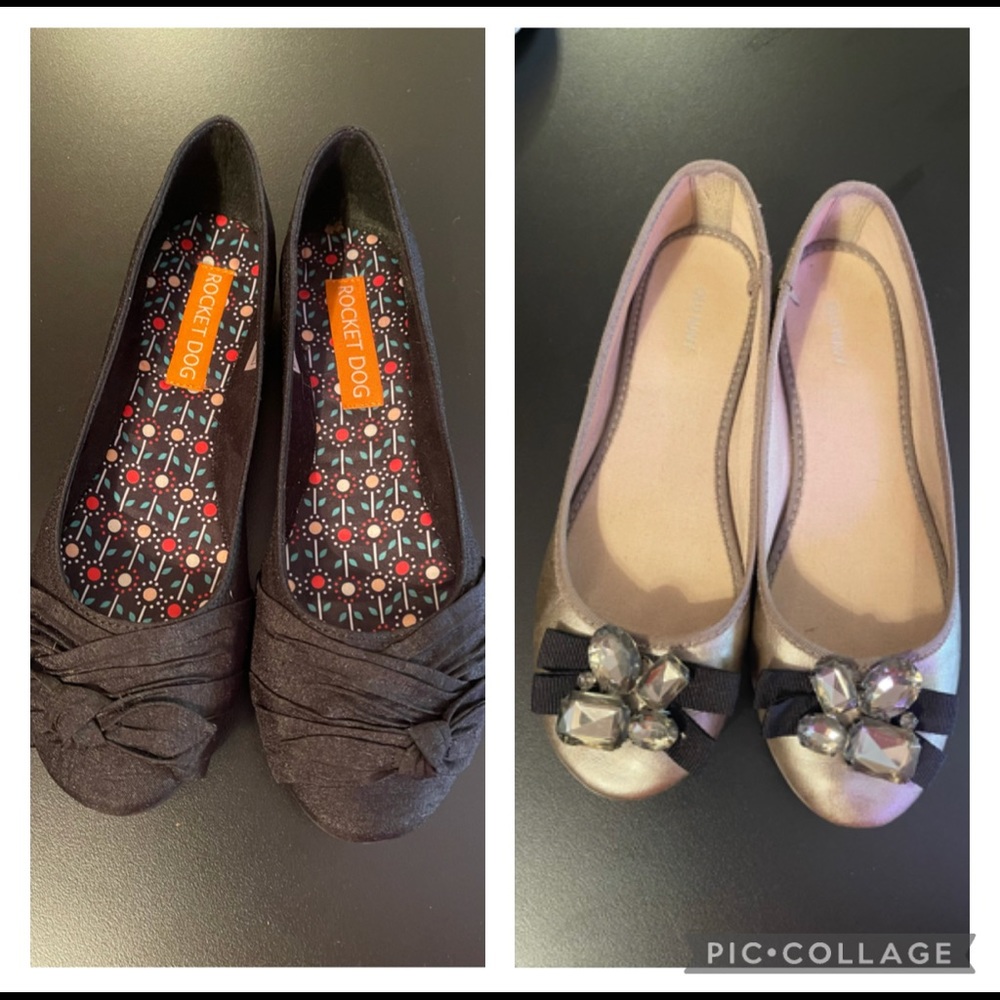 2 pair bundle of Women’s dressy Ballet flats